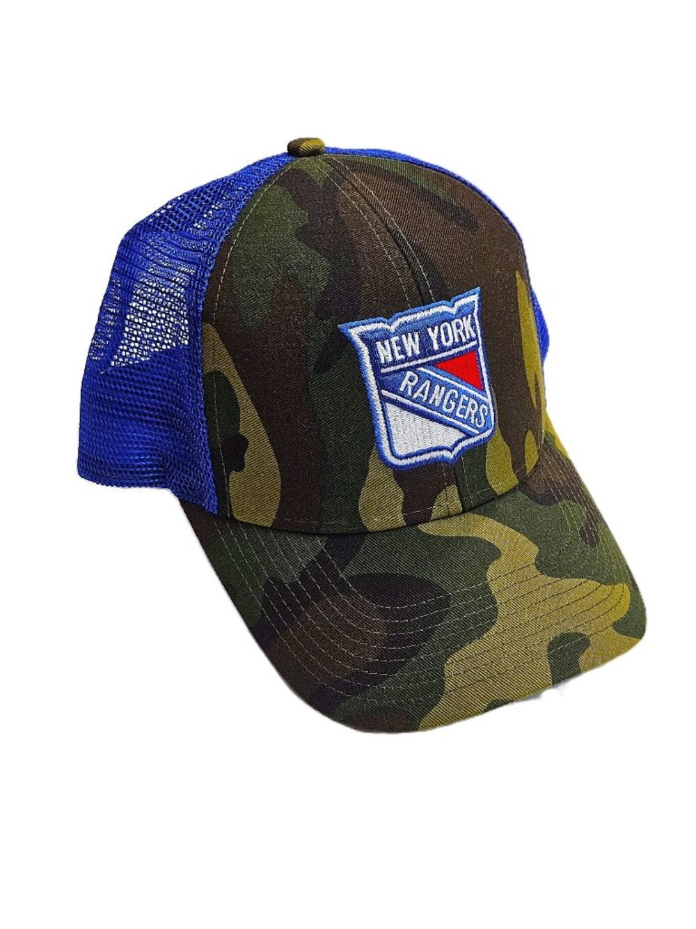 NHL New York Rangers Camo Mesh Snapback Cap Hat